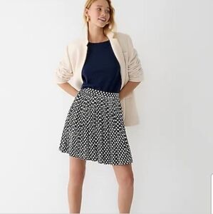 J Crew Featherweight Satin Mini Skirt in Dot size 18